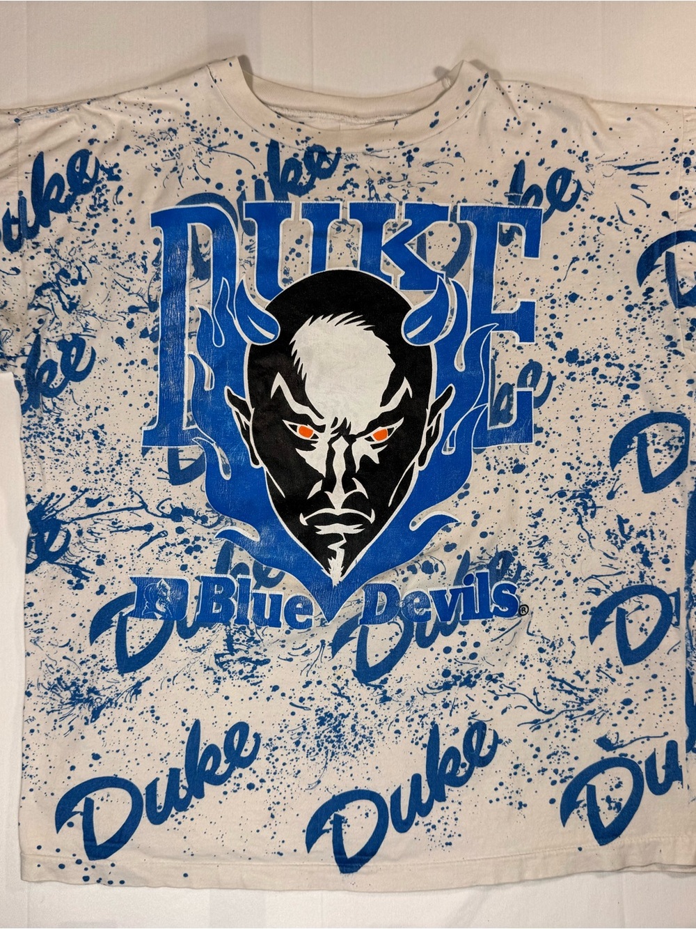 Duke Blue Devils White & Blue Short Sleeve Team Graphic Tee